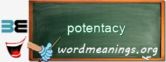 WordMeaning blackboard for potentacy